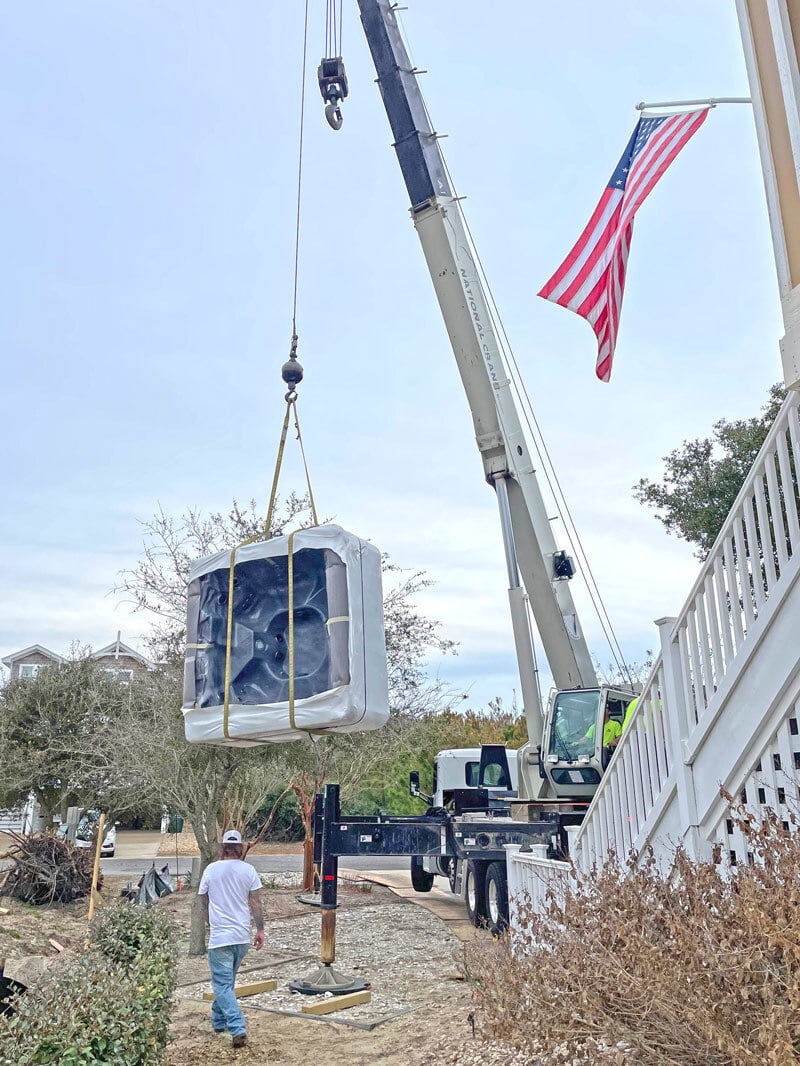 OBX Hot Tub Crane Service